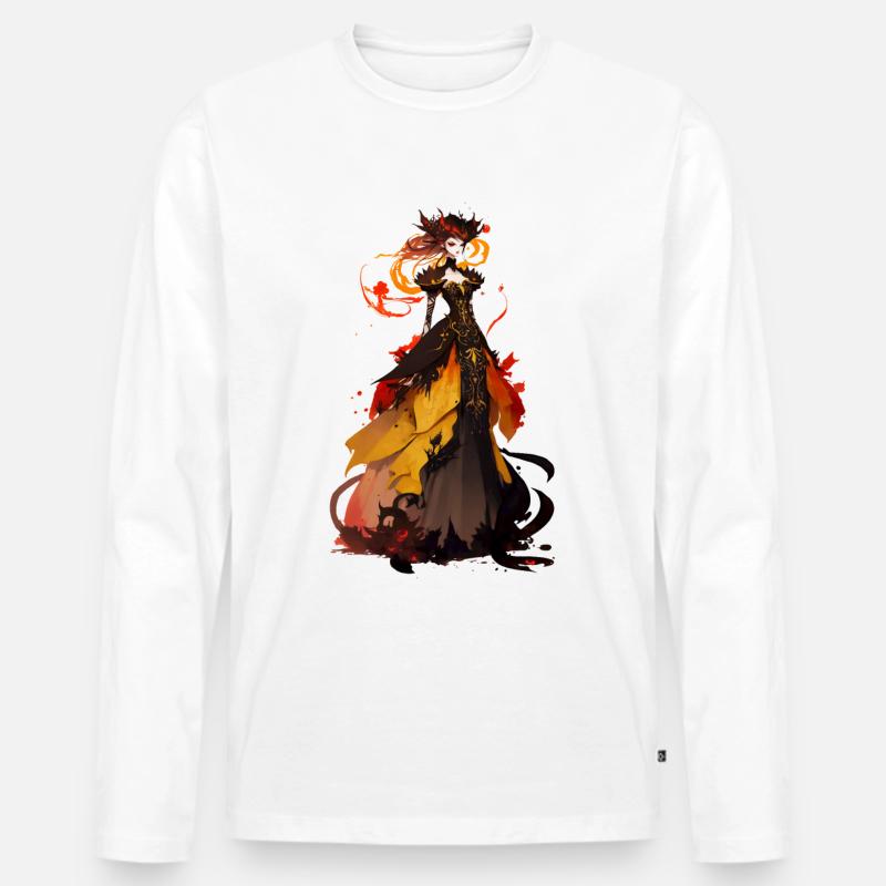 Drachen 1 - Männer Premium Bio Langarmshirt - Weiß