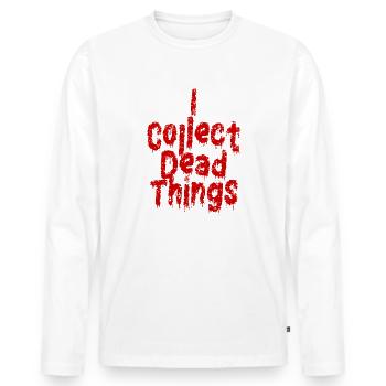 Ich sammle tote Dinge - Männer Premium Bio Langarmshirt - Weiß - Vorne - Nico (187cm)