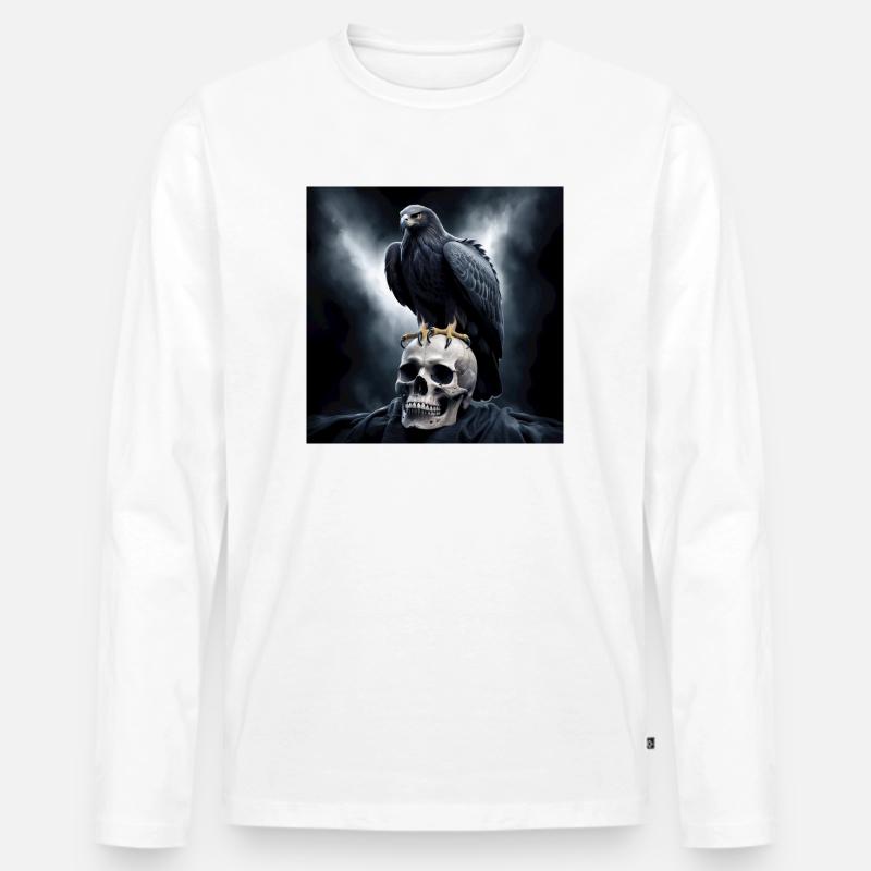 Eagle 1 - Männer Premium Bio Langarmshirt - Weiß