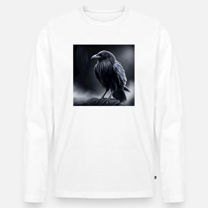 Raven 2 - Männer Premium Bio Langarmshirt - Weiß