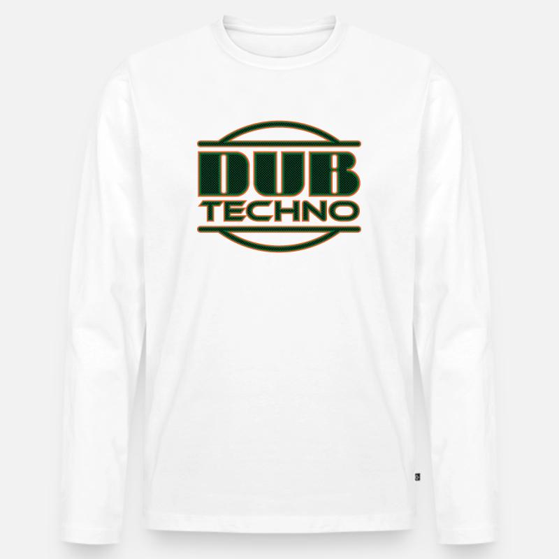 Dub Techno Echo Chamber Edition - Männer Premium Bio Langarmshirt - Weiß
