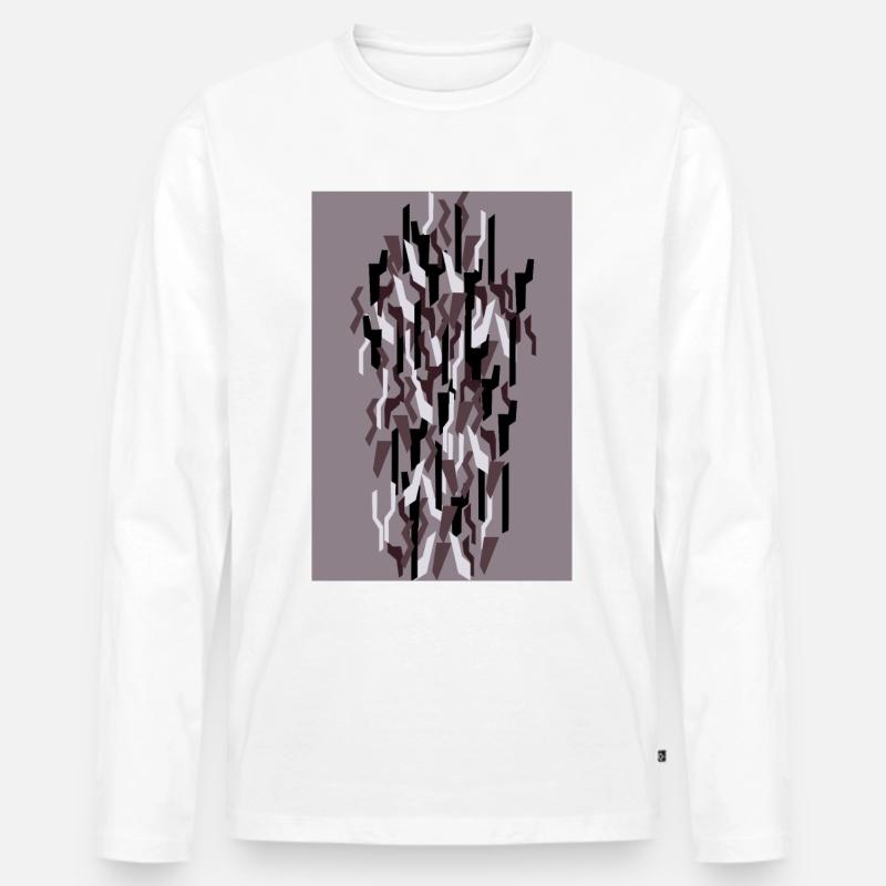 Camouflage Kunst Dunkelgrau Gaming - Männer Premium Bio Langarmshirt - Weiß