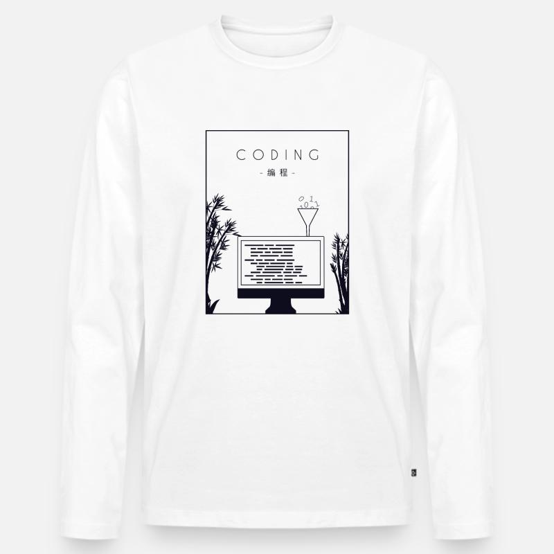 Codage chinois Hanzi Développeur Codeur - T-shirt manches longues Premium bio Homme - undefined