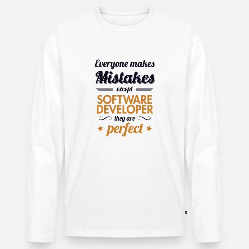 Software Developer are Perfect Developer Coder Männer Premium Bio Langarmshirt
