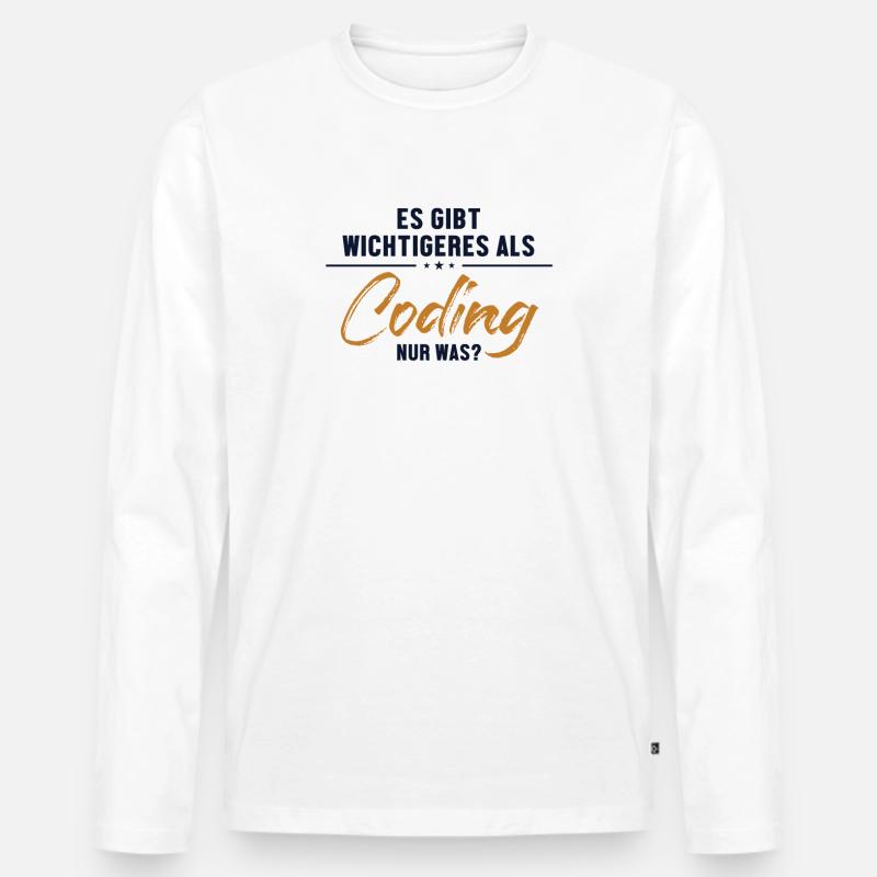 Wichtigeres als Coding Softwareingenieur Coder - Männer Premium Bio Langarmshirt - undefined
