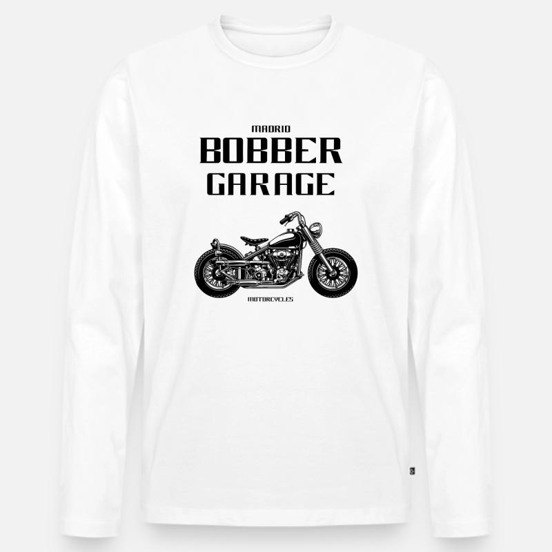 BOBBER GARAGE MADRID - Männer Premium Bio Langarmshirt - undefined