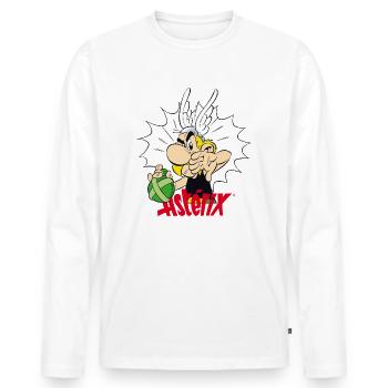 Asterix & Obelix - Asterix with elixir - Men's Premium Organic Long Sleeve Shirt - white - Front - Nico (187cm)