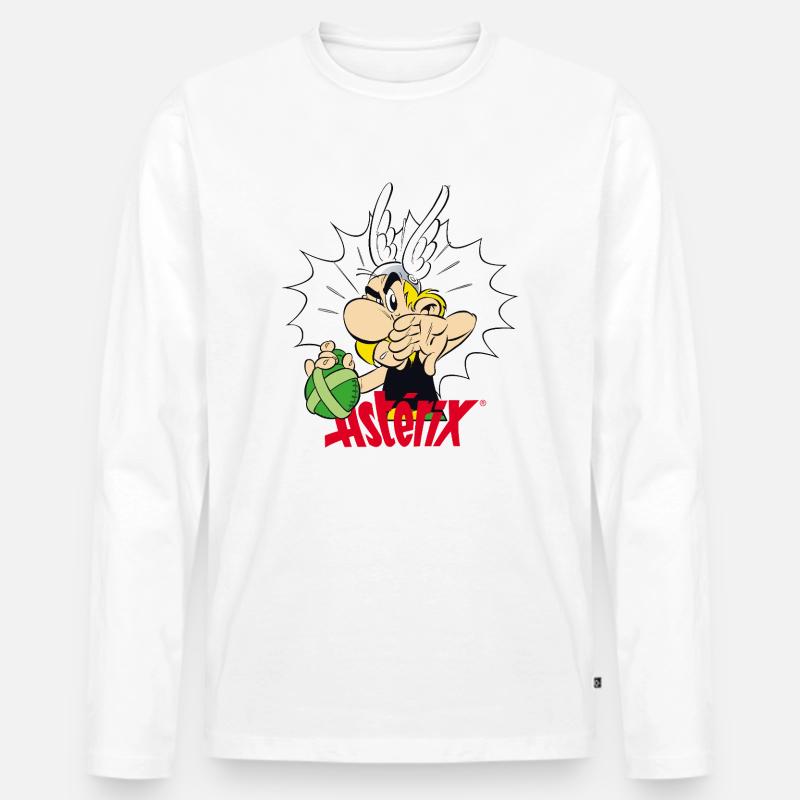 Asterix & Obelix - Asterix with elixir - Maglia a manica lunga ecologica premium da uomo - bianco