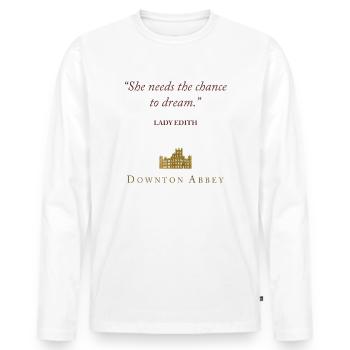 Downton Abbey Lady Edith The Chance To Dream - Männer Premium Bio Langarmshirt - Weiß - Vorne - Nico (187cm)
