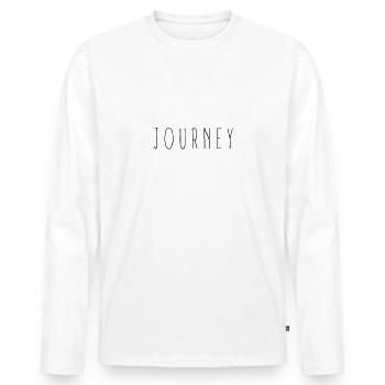 Voyage voyage voyage voyage voyage du monde aventure - T-shirt manches longues Premium bio Homme - blanc - Devant - Nico (187cm)