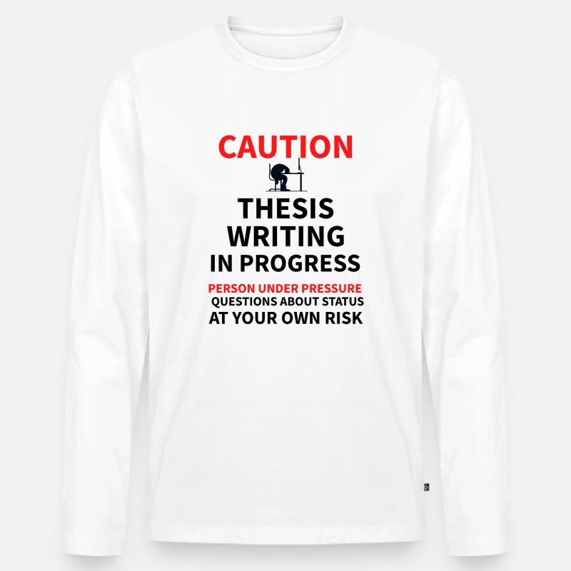 Dissertation PhD thesis | PhD student - Men's Premium Organic Long Sleeve Shirt - white