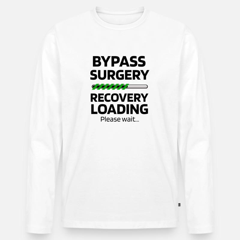 Bypass Operation Genesungsgeschenk Herz Operation - Männer Premium Bio Langarmshirt - Weiß