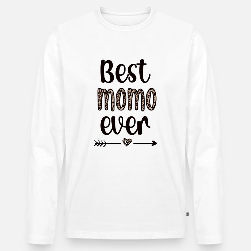Beste Momo Oma Muttertag Geschenk Momo Großmutter - Männer Premium Bio Langarmshirt - Weiß