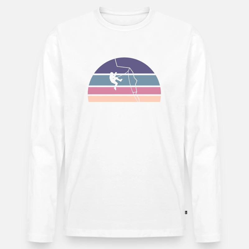 Sturz ins Leere - Männer Premium Bio Langarmshirt - Weiß