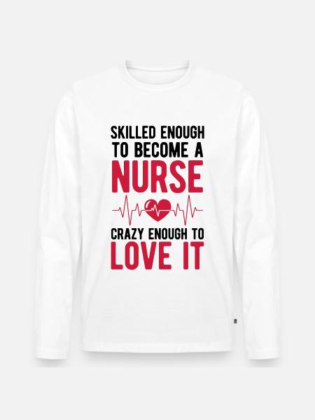 Nurse - Men's Premium Organic Long Sleeve Shirt - white