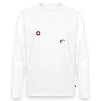 Haus Anubis Logo Backwards - Männer Premium Bio Langarmshirt - Weiß - Vorne - Nico (187cm)