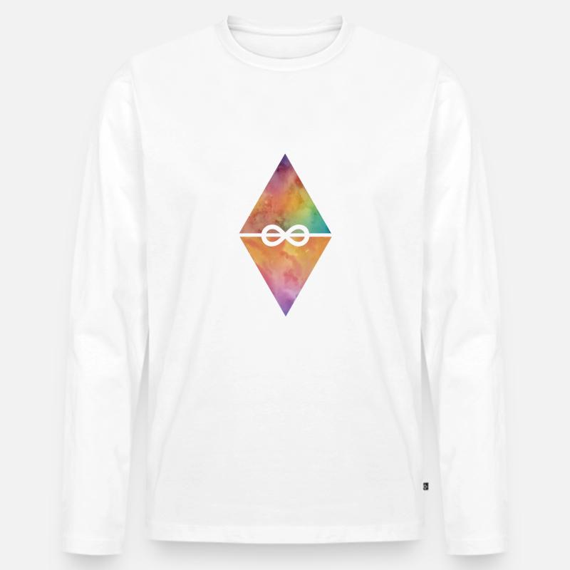 Dreieck infinity - Männer Premium Bio Langarmshirt - Weiß