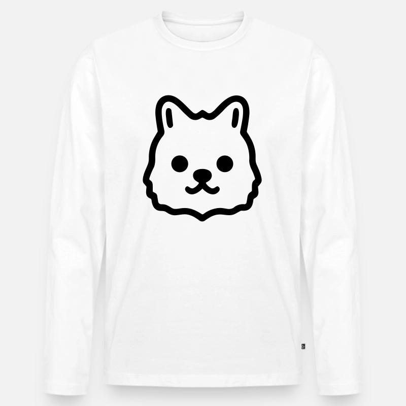 Bibiche - Männer Premium Bio Langarmshirt - Weiß