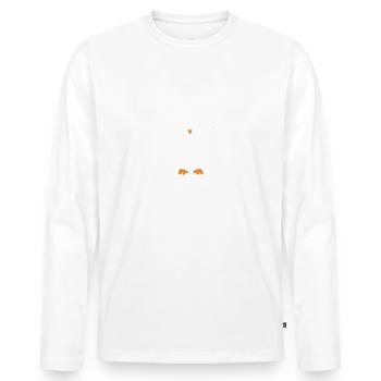 Night Owl Owl Owl Bird - Men's Premium Organic Long Sleeve Shirt - white - Front - Nico (187cm)