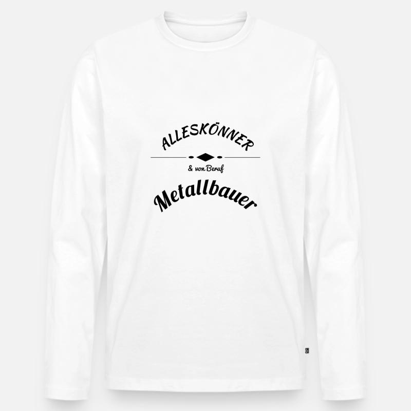 Metallbauer - Männer Premium Bio Langarmshirt - Weiß