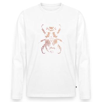 insect - Men's Premium Organic Long Sleeve Shirt - white - Front - Nico (187cm)