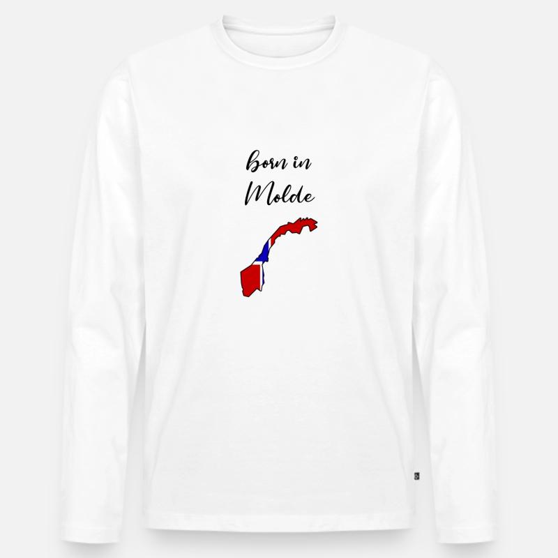 Molde - Männer Premium Bio Langarmshirt - Weiß