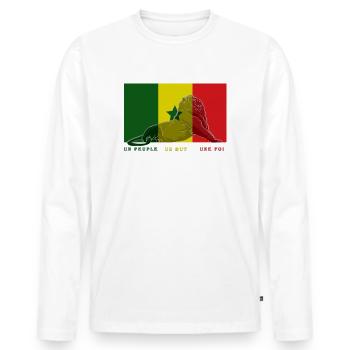 One people, one goal, one faith - Men's Premium Organic Long Sleeve Shirt - white - Front - Nico (187cm)