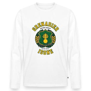 Grenadier - T-shirt manches longues Premium bio Homme - blanc - Devant - Nico (187cm)