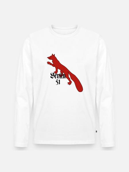 b51_reinickendorf_dark - Männer Premium Bio Langarmshirt - Weiß