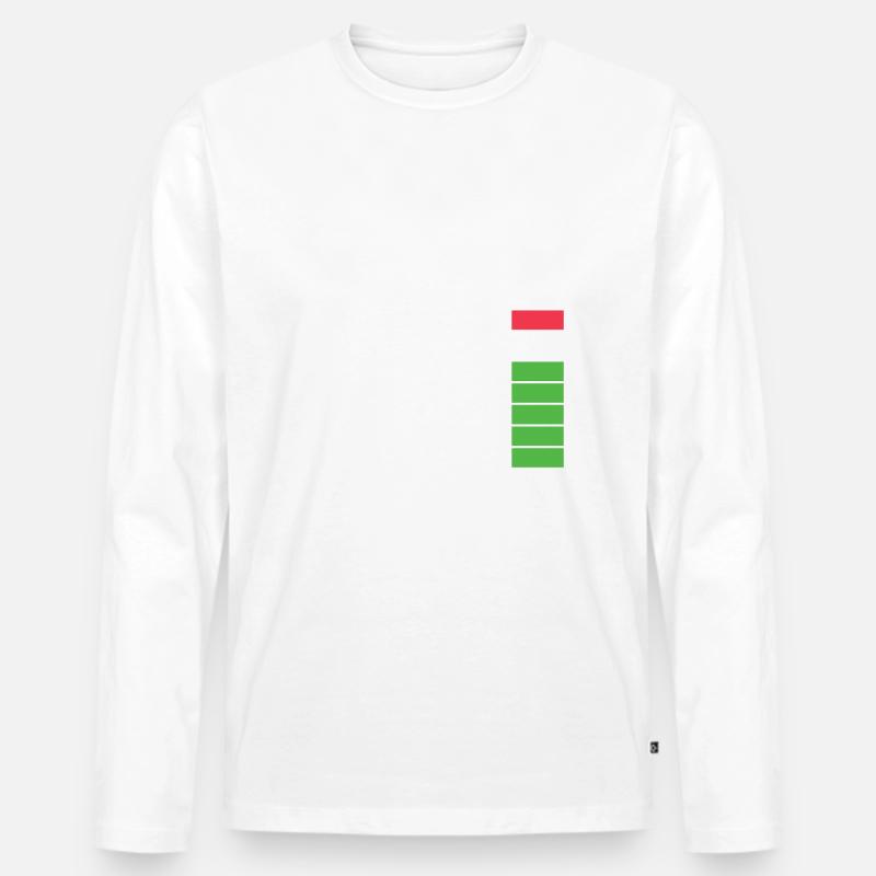 DAD & SON - Männer Premium Bio Langarmshirt - Weiß