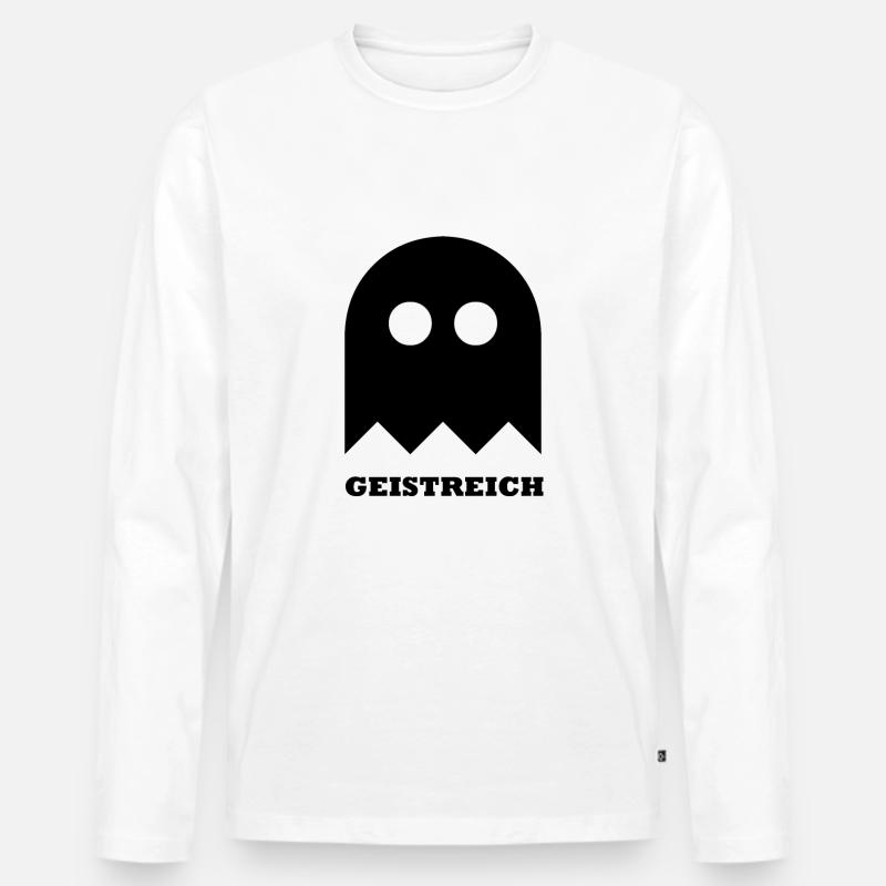 GEISTREICH - Männer Premium Bio Langarmshirt - Weiß