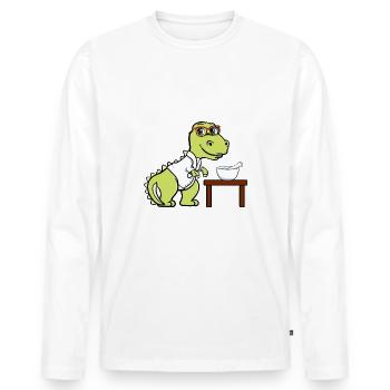 Pharmasaurus RX - T-shirt manches longues Premium bio Homme - blanc - Devant - Nico (187cm)