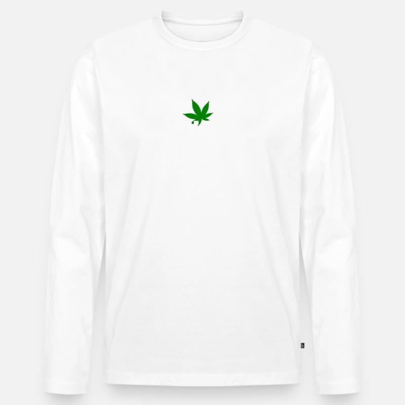 Burn weed not coal - Männer Premium Bio Langarmshirt - Weiß