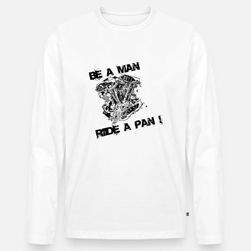 Reiten Sie einen Pan - Männer Premium Bio Langarmshirt - Weiß