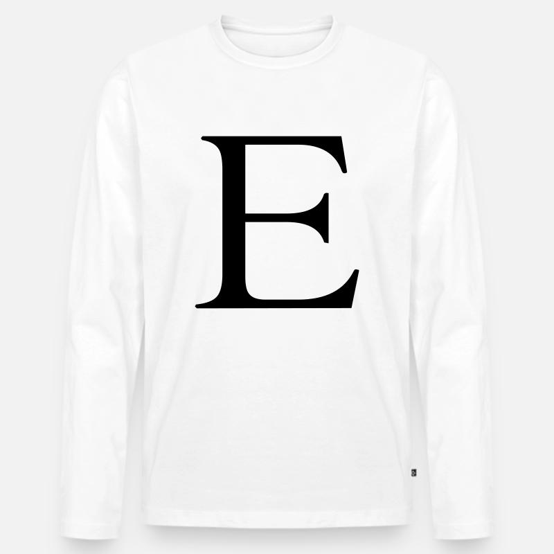 e - Männer Premium Bio Langarmshirt - Weiß