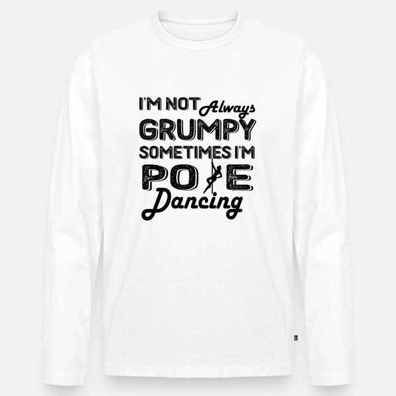 Dancing Dance Music - Männer Premium Bio Langarmshirt - Weiß