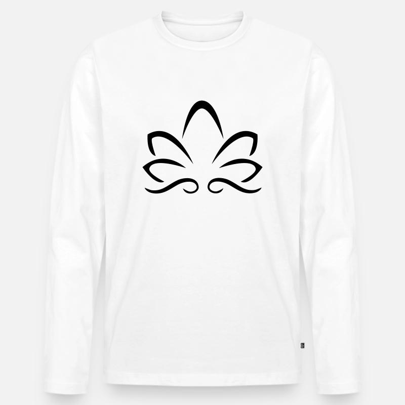 Yoga - Männer Premium Bio Langarmshirt - Weiß