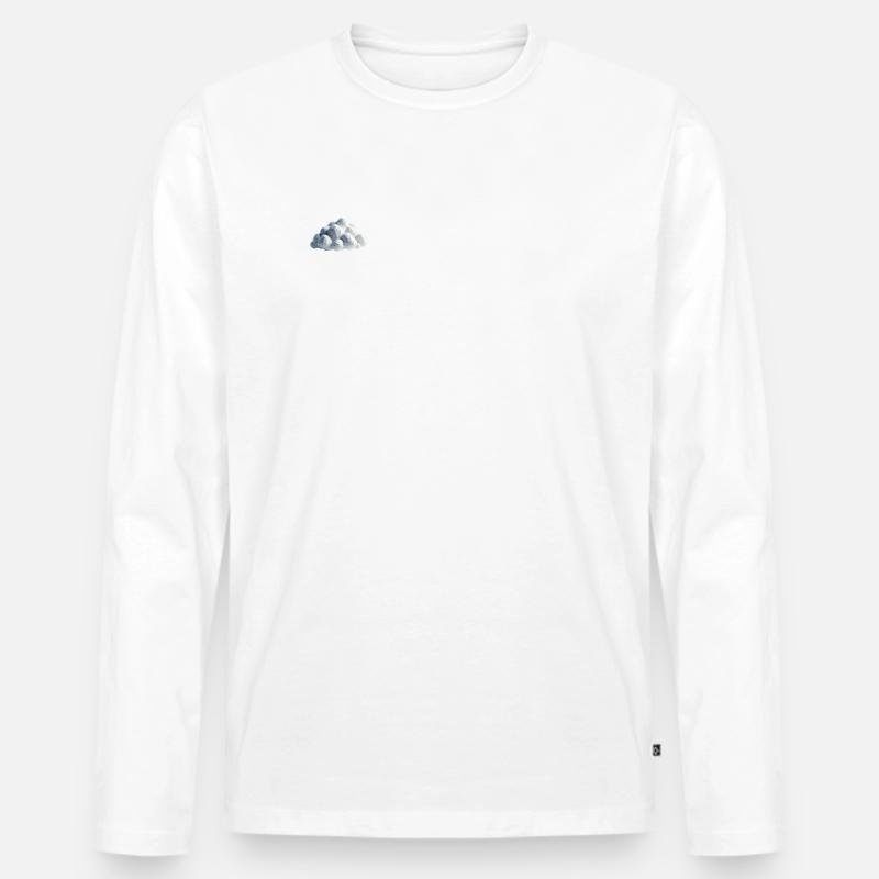 Wolke Polygon - Männer Premium Bio Langarmshirt - undefined