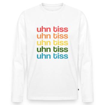 Uhn Tiss Techno Base Apparel - Men's Premium Organic Long Sleeve Shirt - white - Front - Nico (187cm)
