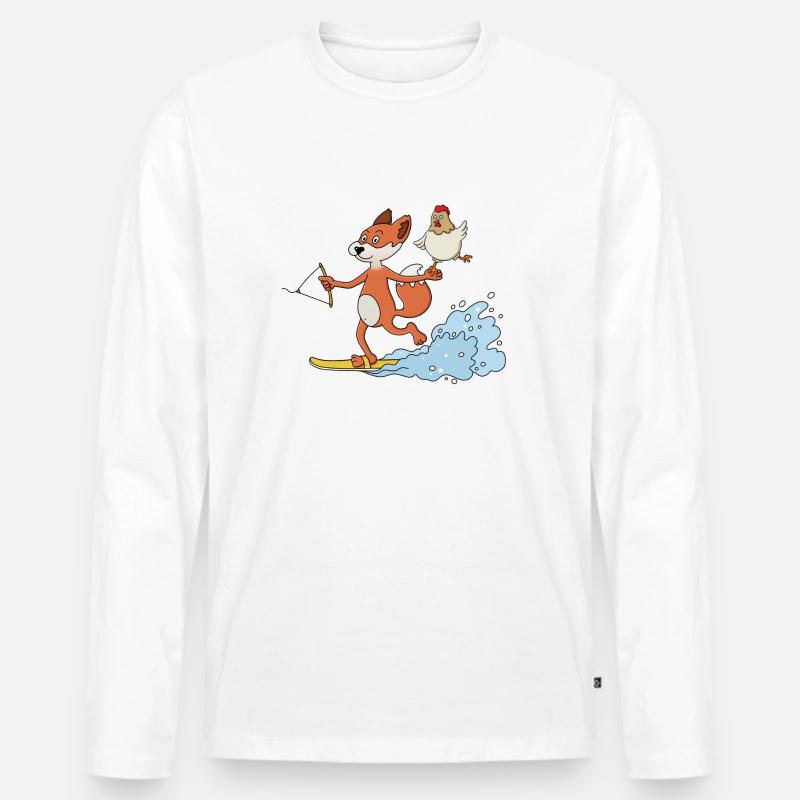 KOT UND GOUPI - Männer Premium Bio Langarmshirt - Weiß