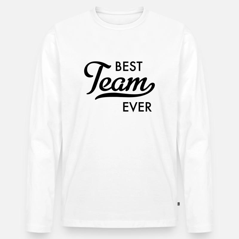 Bestes Team - Männer Premium Bio Langarmshirt - Weiß