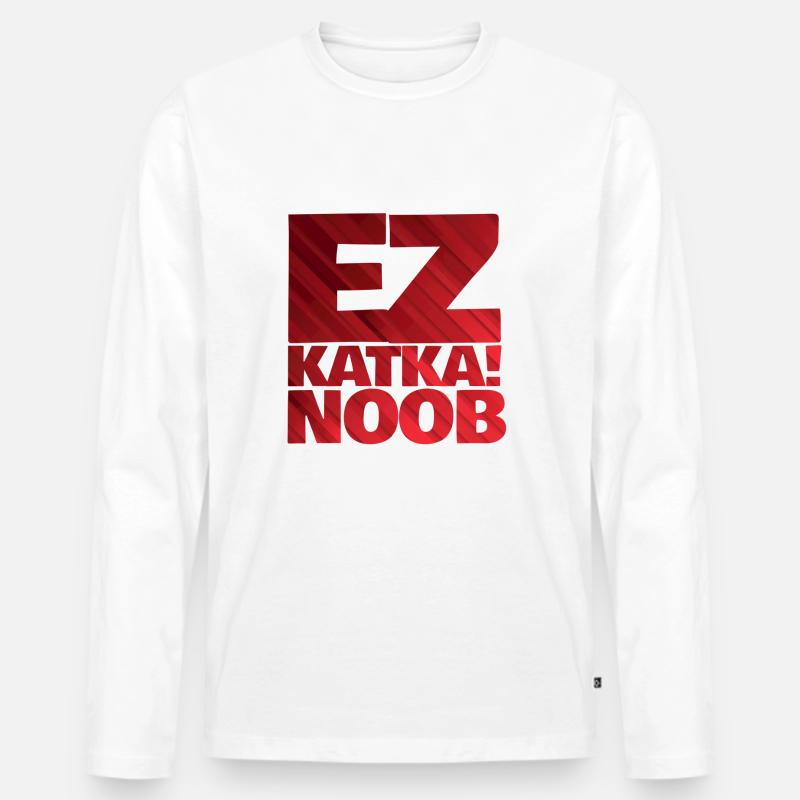 ez katka - Männer Premium Bio Langarmshirt - Weiß