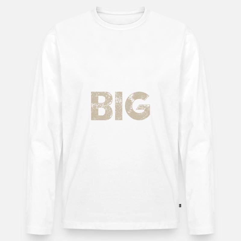Ich bin der große Kusine - Männer Premium Bio Langarmshirt - Weiß