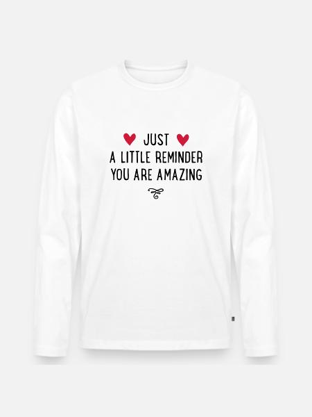 amazing - Men's Premium Organic Long Sleeve Shirt - white