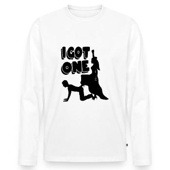 Hen party JGA - Men's Premium Organic Long Sleeve Shirt - white - Front - Nico (187cm)