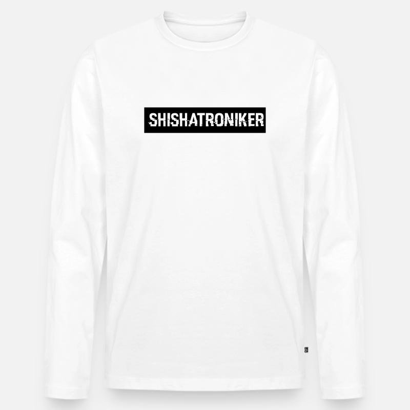 Shishatroniker - Männer Premium Bio Langarmshirt - Weiß