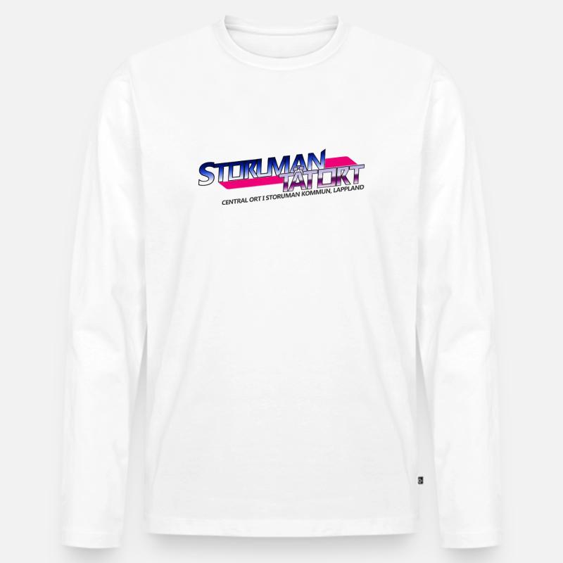 Storuman - Männer Premium Bio Langarmshirt - Weiß