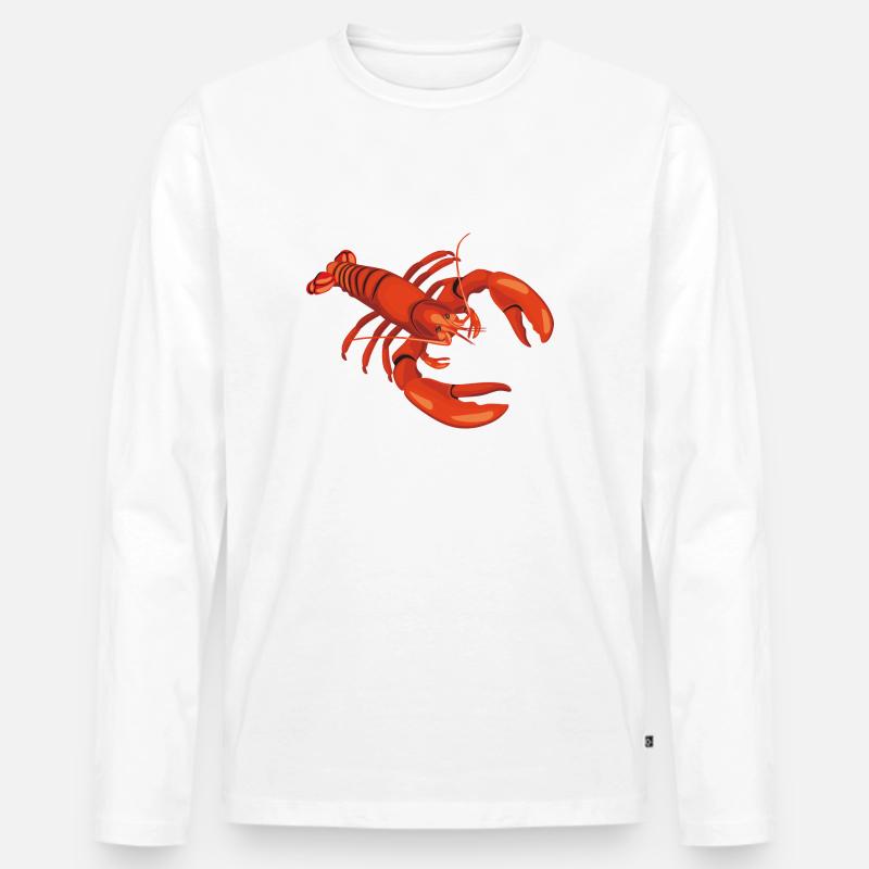 Hummer - Männer Premium Bio Langarmshirt - Weiß