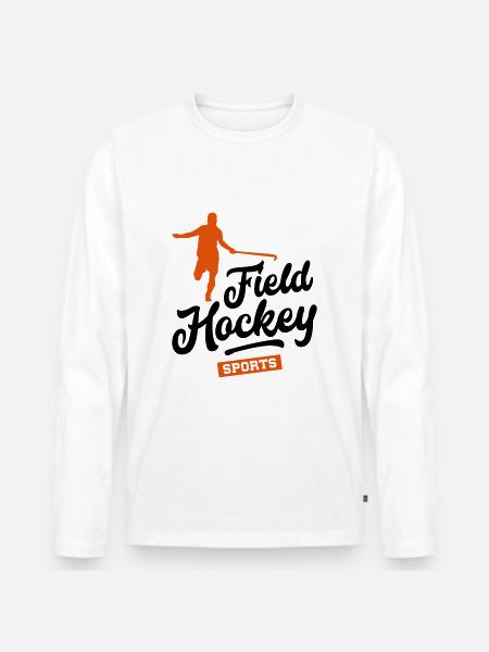 feldhockey sport - Männer Premium Bio Langarmshirt - Weiß