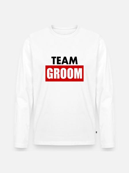 Team groom - Männer Premium Bio Langarmshirt - Weiß